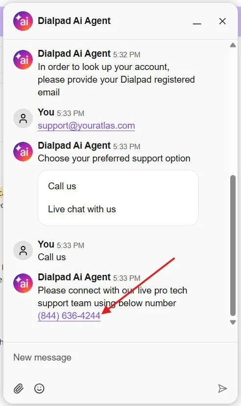 Contact support