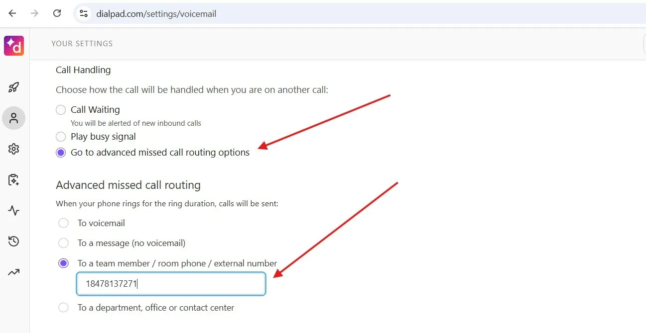 Advanced routing options